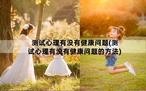 测试心理有没有健康问题(测试心理有没有健康问题的方法)